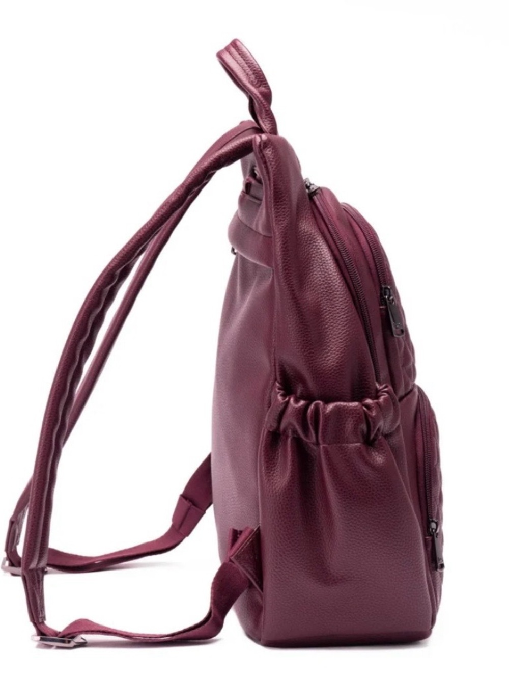 Lug Hatchback Classic Vegan Leather Backpack- Wine color NWOT - Picture 4 of 14